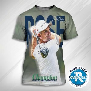 Justin Rose Claims 2025 FedEx St Jude Championship And FedEx Cup Victory All Over Print T-Shirt
