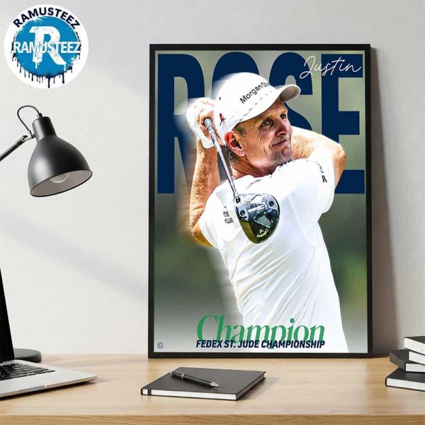 Justin Rose Claims 2025 FedEx St Jude Championship And FedEx Cup Victory Wall Decor Poster Canvas