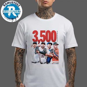 Justin Verlander Joins Elite MLB History Achieved 3500 Career Strikeouts Just The 10th Pitcher Unisex White T-Shirt