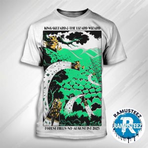 King Gizzard And The Lizard Wizard Show Poster In Forét Hill NY On August 1st 2025 All Over Print T-Shirt
