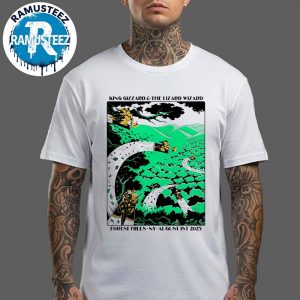 King Gizzard And The Lizard Wizard Show Poster In Forét Hill NY On August 1st 2025 Unisex White T-Shirt