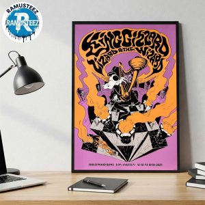 King Gizzard And the Lizard Wizard In Los Angeles CA USA Orchestra Show 2025 Poster At Hollywood Bowl On August 10th Poster Canvas