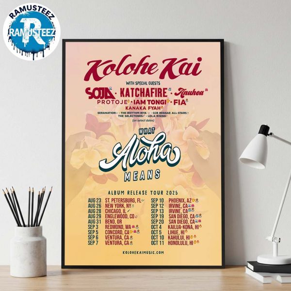 Kolohe Kai What Aloha Means Album Release Tour 2025 Dates List Kick Off On August 23th Home Decor Poster Canvas