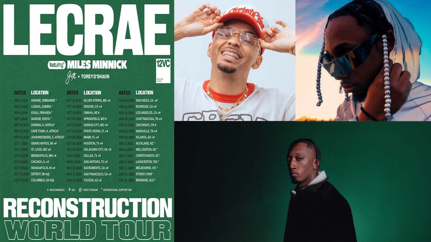 Lecrae Reconstruction World Tour 2025 Dates List Kick Off On September 4 In Harare Zimbabwe With Miles Minnick