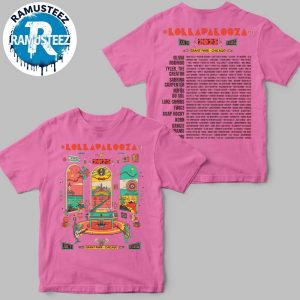 Lollapalooza Merch 2025 Poster Lineup Tee On July 31-August 3 2025 At Grant Park In Chicago Illinois Classic T-Shirt