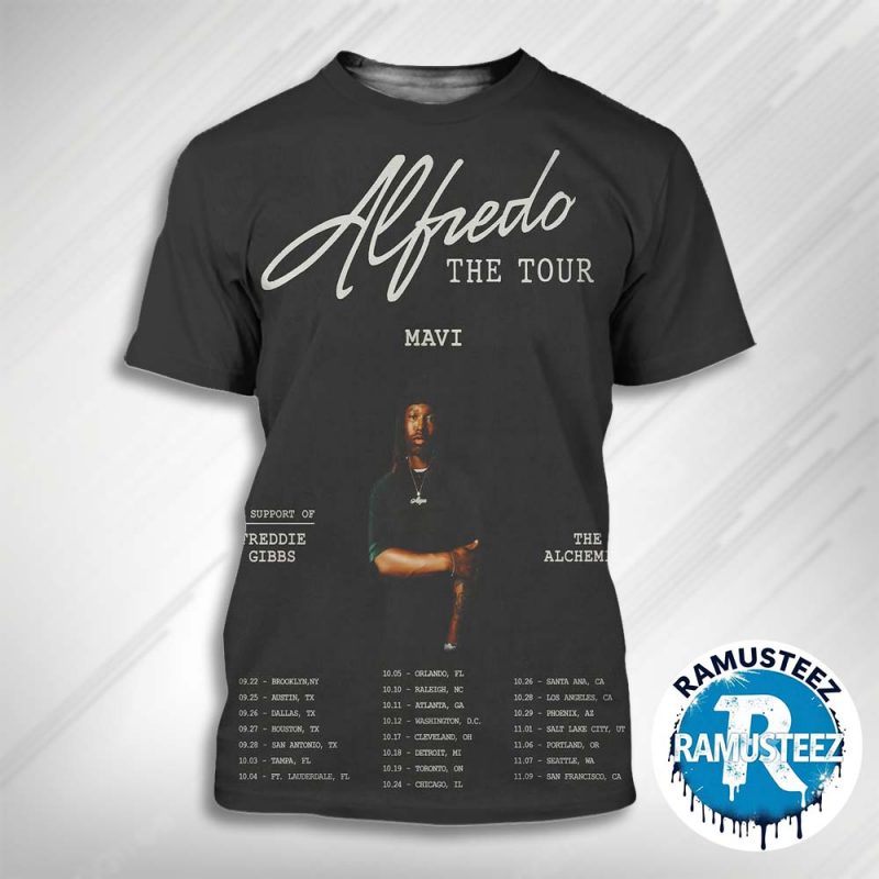 Mavi Alfredo The Tour 2025 Dates List Kick Off In Brooklyn NY On September 9th In Support Of Freddie Gibbs And The Alchemist 3D Unisex T Shirt