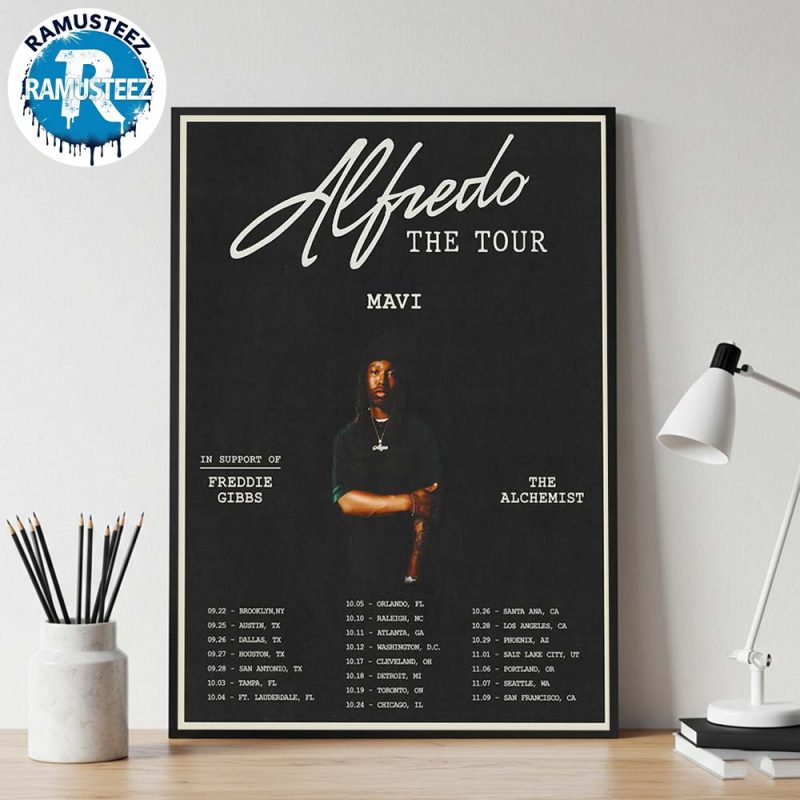 Mavi Alfredo The Tour 2025 Dates List Kick Off In Brooklyn NY On September 9th In Support Of Freddie Gibbs And The Alchemist Poster Canvas