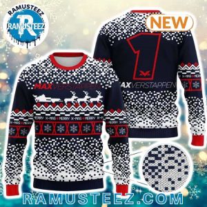 Max Verstappen Oracle Red Bull Racing F1 Merry X-Mas 2025 Holiday Gift For Fan Ugly Christmas Sweater