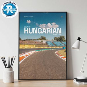 McLaren 2025 Hungarian Grand Prix Posters Round 14 On August 1-3 2025 Formula 1 At The Hungaroring In Budapest Poster Canvas