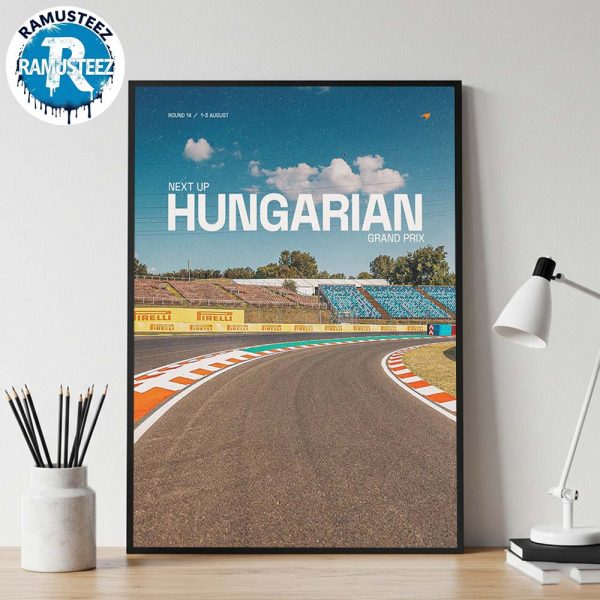 McLaren 2025 Hungarian Grand Prix Posters Round 14 On August 1-3 2025 Formula 1 At The Hungaroring In Budapest Poster Canvas