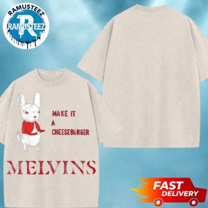 Melvins Exclusive Tee Everybody Loves Sausages Charcoal Make It A Cheeseburger Washed T-Shirt
