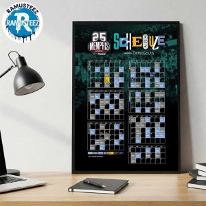 Memphis Grizzlies 2025-26 Regular Season NBA Schedule Wall Decor Poster Canvas