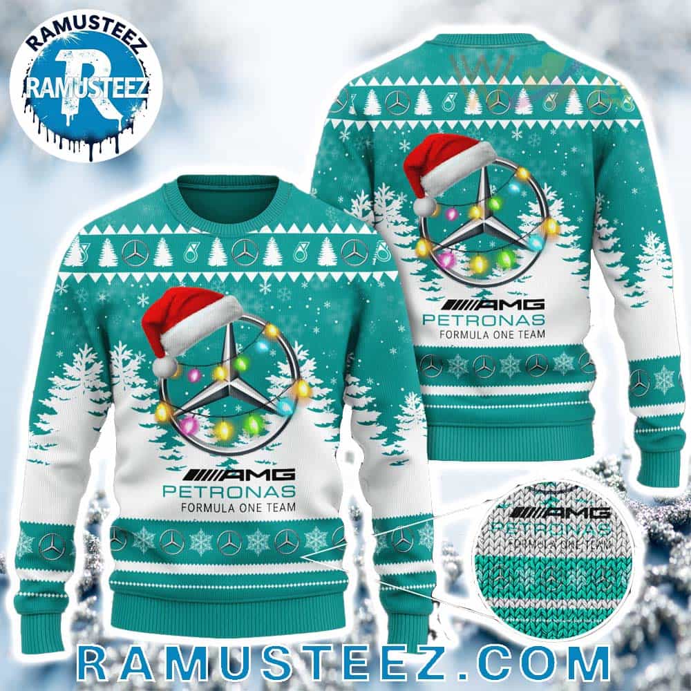 Mercedes-AMG Petronas F1 2025 Holiday Gift Ugly Christmas Sweater Mercedes-AMG Petronas F1 2025 Holiday Gift Ugly Christmas Sweater
