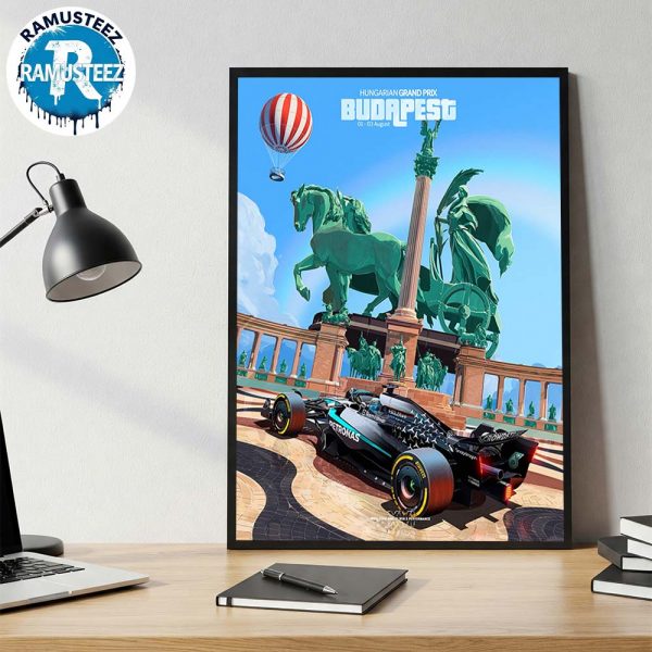 Mercedes AMG Petronas F1 Team 2025 Hungarian Grand Prix Posters On August 1-3 2025 At The Hungaroring In Budapest Poster Canvas