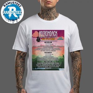 Moe Band Adirondack Independence Music Festival 2025 Poster Line Up On August 29th To 31th In Lake George NY At Charles R Wood Park White T-Shirt