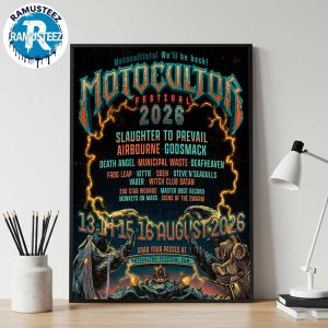 Motocultor Festival 2026 We ll Be Back Poster Line Up On August 13th-16th Home Decor Poster Canvas