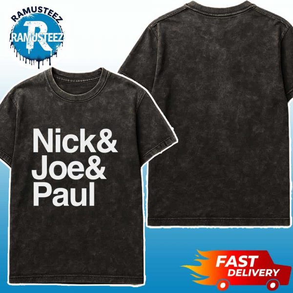 Nick And Joe And Paul Jonas Brothers 20th Anniversary Greetings From Your Hometown Tour 2025 Exclusive Tee Washed T-Shirt