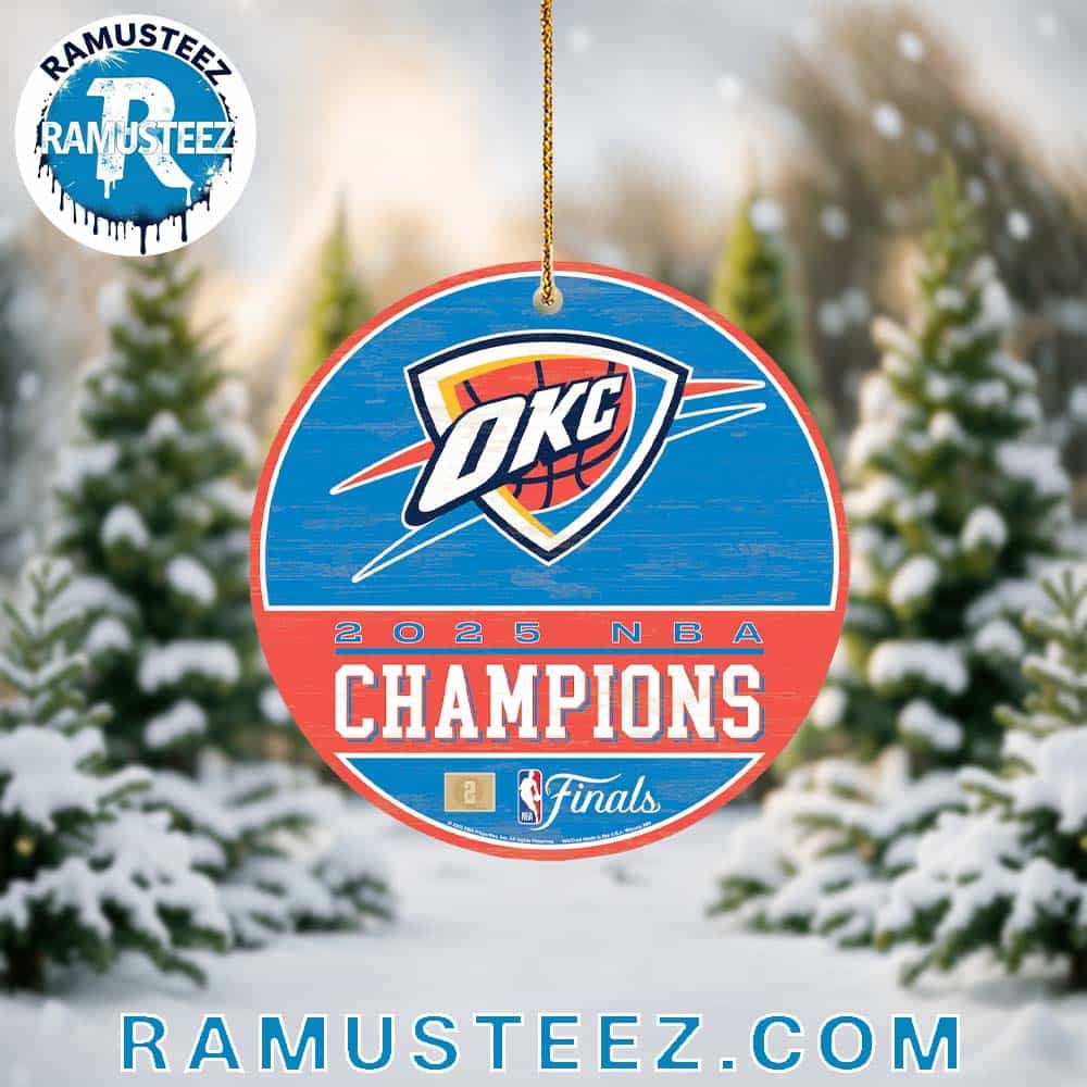 Official NBA Oklahoma City Thunder 2025 NBA Finals Champions Holiday Gift Ceramic Christmas Decorations Ornament Official NBA Oklahoma City Thunder 2025 NBA Finals Champions Holiday Gift Ceramic Christmas Decorations Ornament