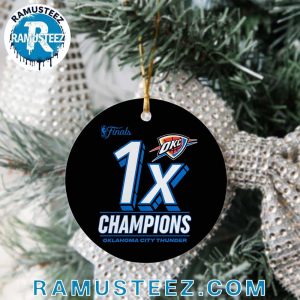 Oklahoma City Thunder 1x Champions Dunk Contest2025 NBA Finals Champions 2025 Xmas Gift Christmas Holiday Ornament