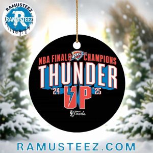 Oklahoma City Thunder 2025 NBA Finals Champions Big And Tall Hometown Christmas Tree Decorations Ornament