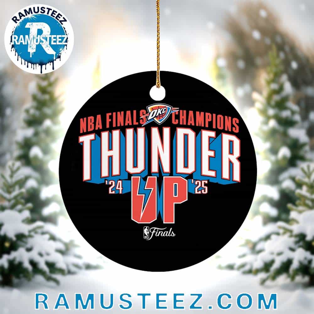 Oklahoma City Thunder 2025 NBA Finals Champions Big And Tall Hometown Christmas Tree Decorations Ornament Oklahoma City Thunder 2025 NBA Finals Champions Big And Tall Hometown Christmas Tree Decorations Ornament