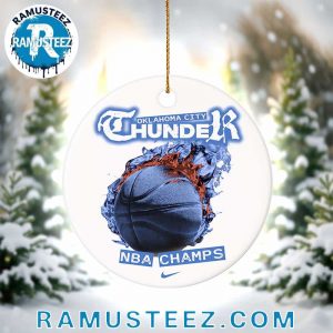 Oklahoma City Thunder x Nike Toddler 2025 NBA Finals Champions Xmas Gift For Fan Christmas Decorations Ornament