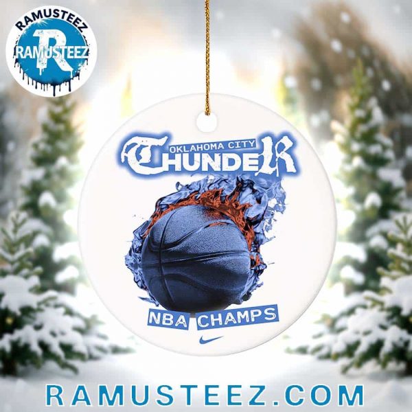 Oklahoma City Thunder x Nike Toddler 2025 NBA Finals Champions Xmas Gift For Fan Christmas Decorations Ornament