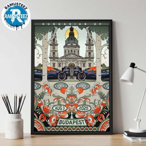 Oracle Red Bull Racing 2025 Hungarian Grand Prix Posters F1 Round 14 On August 3 2025 At The Hungaroring In Budapest Wall Decor Poster Canvas