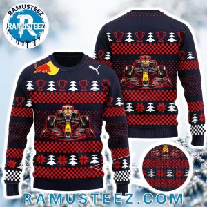Oracle Red Bull Racing Formula 1 Pattern Holiday Gift For Family F1 Ugly Christmas Sweater