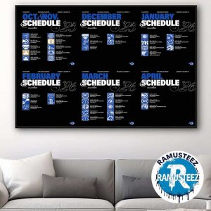 Orlando Magic 2025-26 Regular Season NBA Schedule Wall Decor Poster Canvas