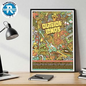 Outside Lands 2025 Poster Line Up By Gigart At Golden Gate Park In San Francisco CA On August 8th 10th Home Decor Poster Canvas