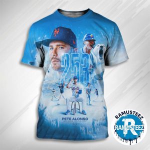 Pete Alonso New From York Mets With 253th All Time Home Run Leader In 2025 All Over Print T-Shirt