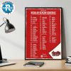 Sacramento Kings 2025-26 Regular Season NBA Schedule Wall Decor Poster Canvas