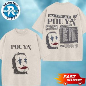 Pouya Only A Few Left Tour 2025 Dates List Kick Off On On October 20th In Washington DC Two Sided Print Washed T-Shirt