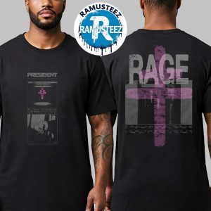 President Band Merchandise Rage Tee Two Sided Black T-Shirt
