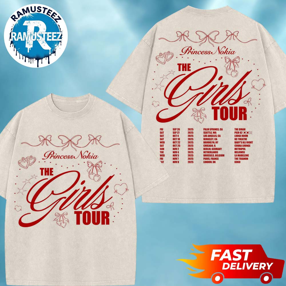 Princess Nokia The Girls Tour 2025 Dates List Kick Off In Palm Springs CA At The Dinah On September 26th Two Sided Print Washed T-Shirt Princess Nokia The Girls Tour 2025 Dates List Kick Off In Palm Springs CA At The Dinah On September 26th Two Sided Print Washed T-Shirt