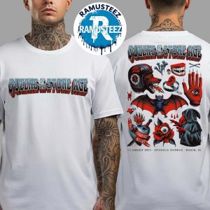 Queens Of The Stone Age The End Is Nero Music Poster On August 12th 2025 At Zitadelle Spandau In Berlin DE Two Sided Print White T-Shirt