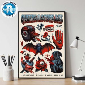 Queens Of The Stone Age The End Is Nero Music Poster On August 12th 2025 At Zitadelle Spandau In Berlin DE Wall Decor Poster Canvas