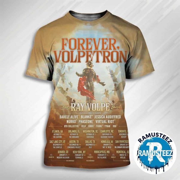 Ray Volpe Debut Album Forever Volpetron Headline Tour 2025 Cities List Start In Atlanta GA At The Eastern On October 17th 3d T-Shirt