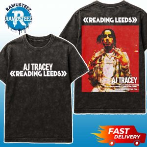 Reading And Leeds Festival 2025 AJ Tracey Poster For England Friday Reading And Saturday Leeds On August 21 To August 24 Washed T-Shirt