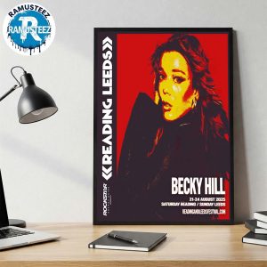 Reading And Leeds Festival 2025 Becky Hill Poster For England Friday Reading And Saturday Leeds On August 21 To August 24 Home Decor Poster Canvas