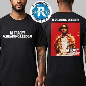 Reading And Leeds Festival 2025 On August 21 To August 24 AJ Tracey Poster For England Friday Reading And Saturday Leeds Two Sided Print T-Shirt