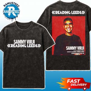 Reading And Leeds Festival 2025 Poster For Sammy Virji In England Friday Reading And Saturday Leeds On August 21 To August 24 Two Sided T-Shirt