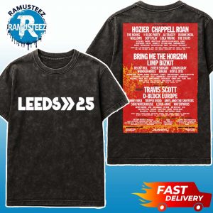 Reading And Leeds Festival 2025 Poster Reading Festival Full Lineup On August 21 To August 24 At Richfield Avenue In Reading England Two Sided Print Washed T-Shirt