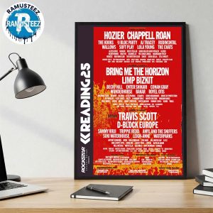 Reading And Leeds Festival 2025 Poster Reading Festival Full Lineup On August 21 To August 24 At Richfield Avenue In Reading England Wall Decor Poster Canvas