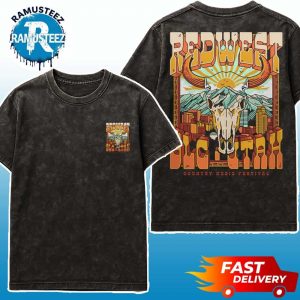 Redwest Country Music Festival 2025 Bull Skull Collection Tee At Utah State Fairpark In Salt Lake City Utah On October 10-12 2025 Washed T-Shirt