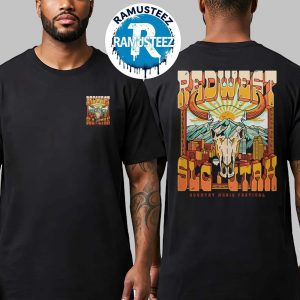 Redwest Country Music Festival 2025 Bull Skull Merch Tee At Utah State Fairpark In Salt Lake City Utah On October 10-12 2025 Two Sided Print T-Shirt