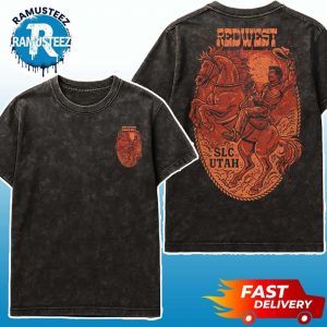 Redwest Country Music Festival 2025 Merch Cowboy SLC Utah Tee On October 10-12 2025 At Utah State Fairpark In Salt Lake City Utah Washed T-Shirt