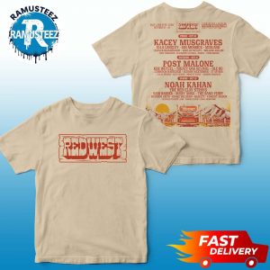 Redwest Country Music Festival 2025 Utah State Fairpark Poster Full Lineup In Salt Lake City Utah On October 10-12 2025 Two Sided Print Unisex T-Shirt