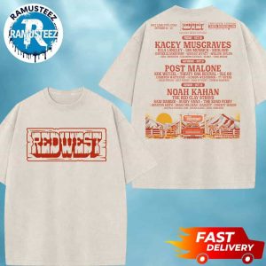 Redwest Country Music Festival 2025 Utah State Fairpark Poster Full Lineup In Salt Lake City Utah On October 10-12 2025 Two Sided Print Washed T-Shirt